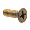 Prime-Line Machine Screw, Flat Head, Phillip Drive 1/4in-20 X 3/4in Solid Brass 50PK 9001788